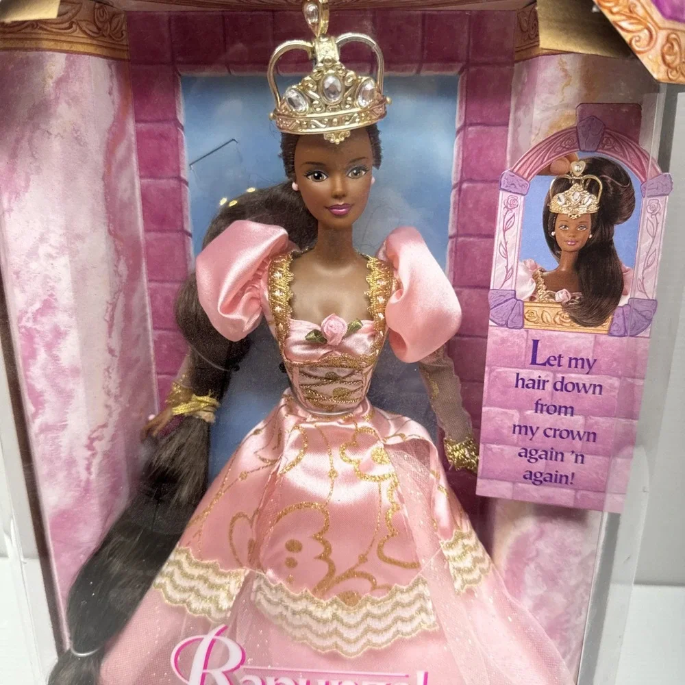 Vintage 1997 Rapunzel Barbie Doll African American Mattel 18164 Damaged Box